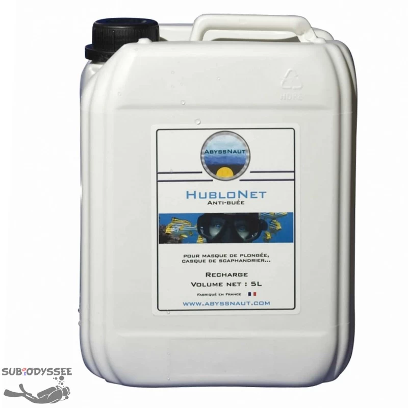 Anti Buée HUBLONET Pour Masque De Plongée & Paint Ball (Bidon 5 Litres) - Abyssnaut 1 Anti Buée HUBLONET Pour Masque De Plongée & Paint Ball (Bidon 5 Litres) - Abyssnaut
