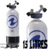 Bouteille 15 Litres 230 Bars 2 Sorties TAG - Aqualung