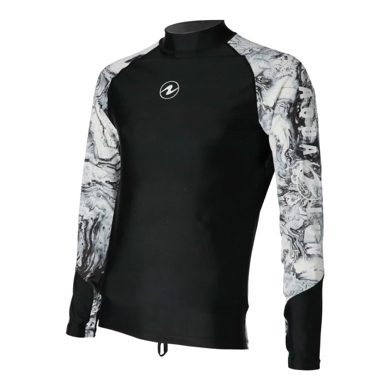 Top Lycra Rashguard NOIR/BLANC Homme Manches Longues - Aqualung 2 Top Lycra Rashguard NOIR/BLANC Homme Manches Longues - Aqualung â Image 2