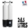 Bi-Bouteille De Plongée 2 X 8.5 Litres 230 Bars (Ø140mm) - Roth