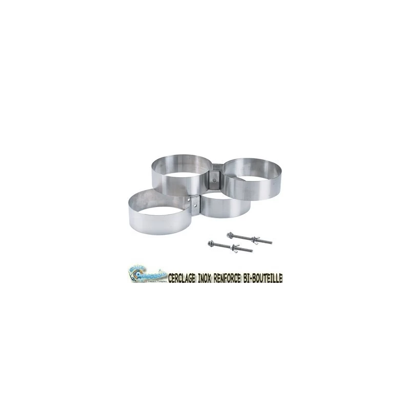 Cerclage Inox Renforcé Pour Bi-Bouteille Inox Largeur:50mm 1 Cerclage Inox Renforcé Pour Bi-Bouteille Inox Largeur:50mm