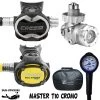 MASTER T10 SC CROMO Pack Détendeur + Octopus MG BALANCED + Manomètre Compact + Sacoche - Cressi