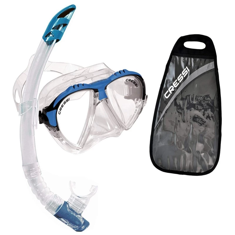 Pack Masque MATRIX + Tuba GAMMA à Soupape - Cressi 1 Pack Masque MATRIX + Tuba GAMMA à Soupape - Cressi