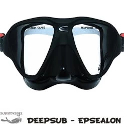 DEEPSUB Masque Silicone Noir - Epsealon -Pro Dive Soldes epsealon masque deepsub silicone noir pas cher sub odyssee 1