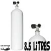 Bouteille 8.5 Litres Long 230 Bars Acier 1 Sortie Fond Plat - Eurocylinder