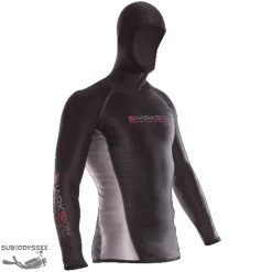 T-shirt LONG SLEEVE CHILLPROOF Homme à Cagoule - SHARKSKIN