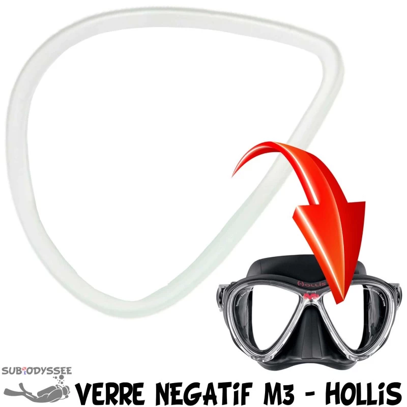 Verre Correcteur Masque M-3 NEGATIF (-1 à -8) - Hollis 1 Verre Correcteur Masque M-3 NEGATIF (-1 à -8) - Hollis